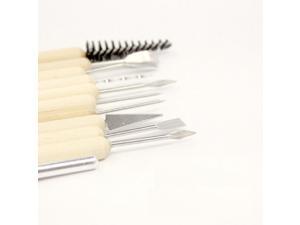 11 Pcs/Set Clay Sculpting Tools Set with Wood Handles Ideal for Cleaning and Creating Decorative Effects