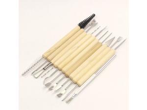 11 Piece Clay Tools Metal Tipped Clay Sculpting Tools With Wood Handles Ideal