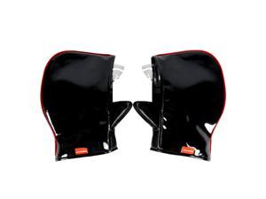 Acaigel 1 Pair Waterproof Thermal Motorcycle Moped Scooter Handlebar Muffs Mirror Leather Warm Inside