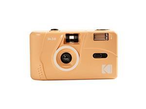 kodak m38 35mm film camera - focus free, powerful built-in flash, easy to use (grapefruit)
