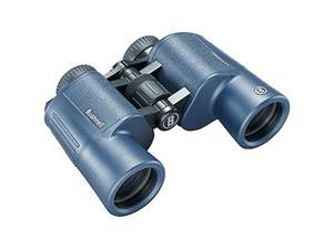 bushnell h2o 10x42 waterproof porro binoculars 10x42mm dark blue porro wp/fp, twist up eyecups, box 6l 134211r