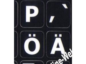 german large lettering upper case black background keyboard sticker for computers keyboards