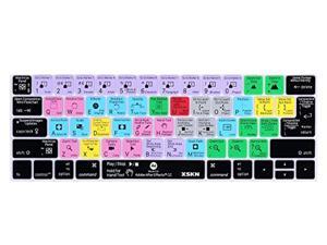 xskn adobe after effects shortcutdesign keyboardskincover for touch bar models macbook pro 13' 15' (model a1706, a1989, a1707 a1990), fit us eu.