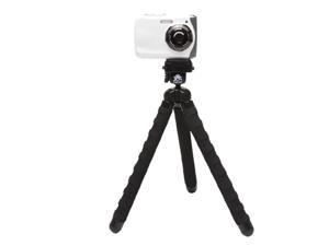 xsories big bendy flexible camera tripod for gopro, digital, and action sports cameras (black)
