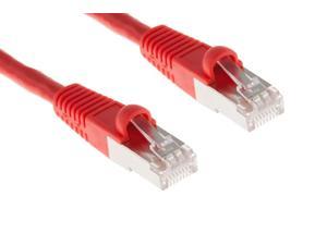 cablesandkits - shielded (stp) cat6 ethernet cable, booted, jacket: pvc (cm), 7 ft, red, pure copper, rj45 computer & networking patch cord