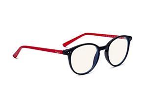 bolle safety miami, blue light blocking safety glasses, nylon tr90 matt black and red, pc lenses plano, one size