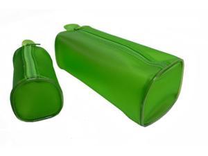 set of 2 cosmetic/all purpose tube bags 1 reg 1 mini #32008green-2