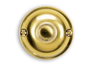 heath zenith 910 wired push button with led halo-lighted center and key-finder, polished brass
