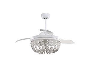 fan for bedroom ceiling fans with lights wood beaded chandelier ceiling fan with remote control, 42 inch, white