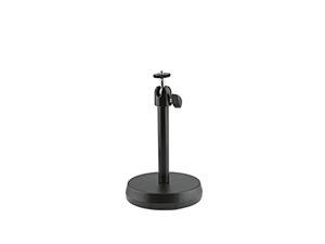 k & m knig & meyer 19781.100.55 desktop camera stand stable webcam stand for desks with round base to mount equipment up to 2.204 lbs 1/4.