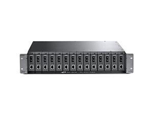 Tp-Link Tl-Fc1420 14-Slot Rackmount Chassis For Fc Series Media Converters Optional Redundant Power Supply Hot Swappable 2 Cooling Fans For.