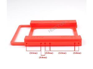 Universal 2.5' to 3.5 inch SSD to HDD Plastics Adapter Mounting Bracket Hard Drive Holder Red