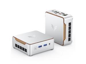 NIPOGI P2 Mini Computadora de Escritorio para Negocios, AMD Ryzen Embedded R2544 8GB DDR4 256GB SSD, Windows 11 Pro