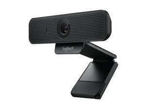 Cámara web Logitech C925e, videollamadas HD 1080p/30fps, corrección de luz, enfoque automático, audio claro, protector de privacidad, compatible con Skype Business, PC/Mac/Laptop/Macbook - Negro