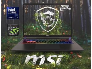 MSI Vector 16 HX AI 16" 240Hz QHD+ Gaming NVIDIA GeForce RTX 5070 Ti 12GB GDDR7 Intel Core Ultra 7 255HX 64GB DDR5 RAM 2TB SSD RGB Backlit Wi-Fi 6E Bluetooth 5.3 Thunderbolt 5 HDMI 2.1 Win 11 Pro Gris
