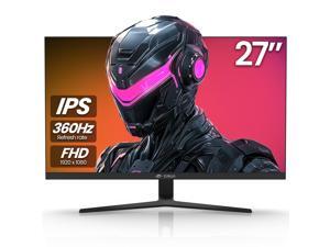 Monitor Gamer CRUA 27" 360Hz IPS, FHD 1920×1080, 120% sRGB, compatible con AMD FreeSync, 2×HDMI 2.0, 2×DisplayPort 1.4, montaje VESA, negro