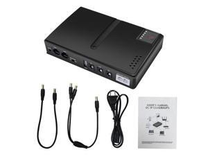UPS 5V 15V 24V POE 5V 9V 12V Fuente de Alimentación Ininterrumpida, Salida USB 18W DC Mini UPS Batería de Respaldo para Cámara Router Módem Óptico, Sistema UPS Básico Compacto de Respaldo (Enchufe US)