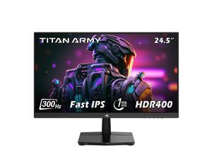 Monitor gamer TITAN ARMY P2510HS de 24.5" 300Hz 1080P FHD Fast IPS con colores vibrantes, PIP PBP pantalla dividida con Adaptive-Sync 1ms HDR400, soporte VESA, baja luz azul