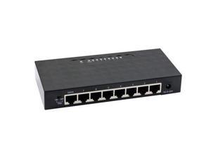 Switch Gigabit de 8 puertos, no administrable 10/100/1000Mbps, hub Ethernet divisor, plug and play, silencioso sin ventilador, para oficina y entretenimiento en el hogar.