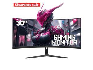 Monitor gamer curvo suevery 30" 200Hz WFHD (2560*1080P) 1500R VA 99% sRGB compatible con AMD FreeSync, montaje en pared (HDMI, DP) - Negro