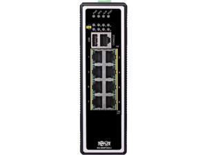 Tripp Lite NGI-M08POE8-L2 8-Port Managed Industrial Gigabit Ethernet Switch - Layer 2, 1 Gbps, PoE+ 30W, DIN Mount