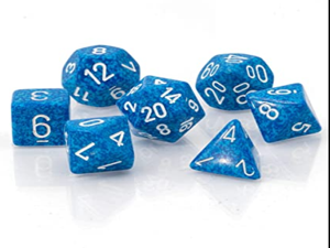 chessex chx25306 dice-speckled water set