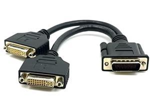 DMS 59 Pin Male to 2 HDMI DVI VGA Displayport Splitter Extension Cable Adapter for Graphics Card HDMI Monitors - (Color: DMS to 2DVI/ Length: DMS.