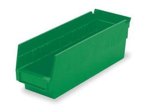 AKRO-MILS 30120GREEN Shelf Storage Bin, Green, Plastic, 11 5/8 in L x 4 1/8 in