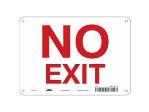 CONDOR 480H35 No Exit Sign, English, 10' W, 7' H, Plastic, White