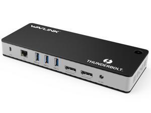 Wavlink Thunderbolt 3 USB-C 8K Docking Station Dual 4K Docking Station 60W Charging Dual DisplayPort 1.4 USB-C 3.1, 2 xUSB 3.1, 2 xUSB 3.0, Gigabit Ethernet, Audio, for MacBook & Windows Laptops Wavlink Thunderbolt 3 USB-C 8K Docking Station Dual 4K Docking Station 60W Charging Dual DisplayPort 1.4 USB-C 3.1, 2 xUSB 3.1, 2 xUSB 3.0, Gigabit Ethernet, Audio, for MacBook & Windows Laptops