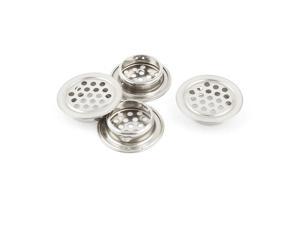 Global Bargains 4 x Silver Tone Stainless Steel Cabinet Air Vent Louver Mesh Hole 25mm 1inch