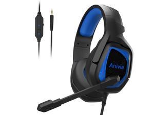 Gaming Headset, Over Ear Headphones with Mic, Comfort Headsetfor PS4 PC Xbox One Controller Noise Cancelling Bass Surround, Soft Memory Earmuffs for.
