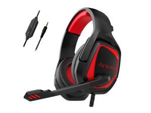 Gaming Headset, Noise Cancelling Stereo Headphone Memory Earmuffs & Volume Control Headphones Wired Compatible with PC, PS4, Xbox One, Laptop.