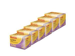 6 Units Kodak GOLD 200 Color Negative Film 35mm Roll Film, 24 Exposures