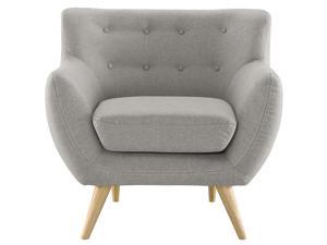 Ergode Remark Upholstered Fabric Armchair - Light Gray