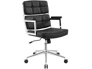 Ergode Portray Highback Upholstered Vinyl Office Chair - Black