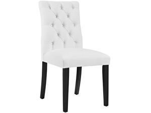 Ergode Duchess Vinyl Dining Chair - White