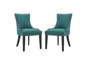 Ergode mar Dining Side Chair Fabric Set of 2 - Teal