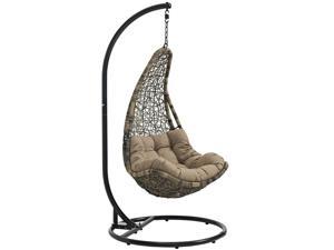 Ergode Abate Outdoor Patio Swing Chair With Stand - Black Mocha