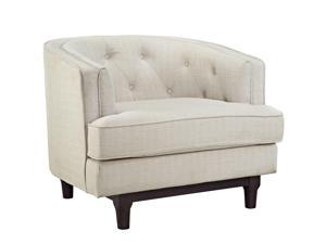 Ergode Coast Upholstered Fabric Armchair - Beige
