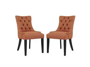 Ergode Regent Dining Side Chair Fabric Set of 2 - Orange