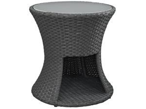 Ergode Sojourn Round Outdoor Patio Side Table - Chocolate