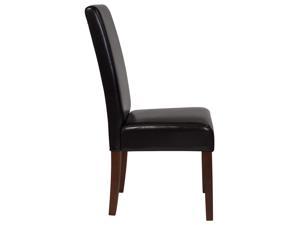 Greenwich Series Brown LeatherSoft Parsons Chair