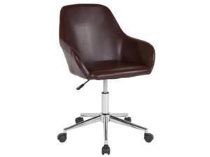Flash Furniture DS-8012LB-BRN-GG Leather Task Chairs, Brown