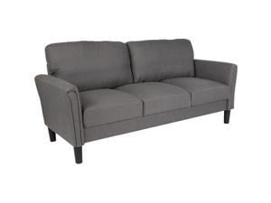 Flash Furniture Bari Upholstered Sofa in Dark Gray Fabric