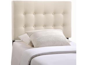 Emily Twin Upholstered Fabric Headboard - Ivory