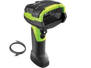 Zebra DS3608 Series industrial barcode gun Corded Ultra Rugged 1D/2D Barcode Scanner DS3608-DP Vibration Motor, Industrial Green Scanner with usb.