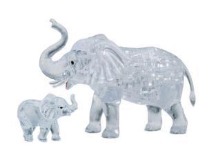 Elephant And Baby 3d Crystal Puzzle