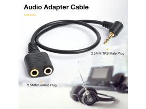 2.5MM TRS Male Plug To 3.5MM Female Plug Converter Audio Adapter Cable Mic Audio Converter For Panasonic Phones Computers (1pcs)
