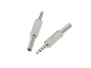 2pcs/lot 3.5mm 1/8in Stereo Male Audio TRS Plated Jack Plug Adapter Connectors Computers Laptops Tablets Mobile Phone Headsets